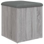 Banco con almacenaje madera ingeniería gris Sonoma 42x42x45 cm de , Bancos para recibidores y almacenamiento - Ref: Foro24-83...