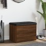 Brown oak engineered wood storage bench 62x42x45 cm by , Benches for halls and storage - Ref: Foro24-835046, Price: 70,54 €, ...