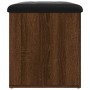 Brown oak engineered wood storage bench 62x42x45 cm by , Benches for halls and storage - Ref: Foro24-835046, Price: 70,54 €, ...