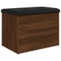 Brown oak engineered wood storage bench 62x42x45 cm by , Benches for halls and storage - Ref: Foro24-835046, Price: 70,54 €, ...