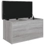 Banco con almacenaje madera ingeniería gris Sonoma 82x42x45 cm de , Bancos para recibidores y almacenamiento - Ref: Foro24-83...