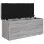 Banco con almacenaje madera ingeniería gris Sonoma 102x42x45 cm de , Bancos para recibidores y almacenamiento - Ref: Foro24-8...