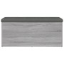 Banco con almacenaje madera ingeniería gris Sonoma 102x42x45 cm de , Bancos para recibidores y almacenamiento - Ref: Foro24-8...