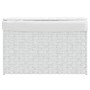 Cesto ropa sucia con tapa ratán sintético blanco 55,5x35x34 cm de , Cestas para ropa - Ref: Foro24-372053, Precio: 54,38 €, D...