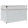 Dirty clothes basket with lid white synthetic rattan 55.5x35x34 cm by , Laundry baskets - Ref: Foro24-372053, Price: 54,38 €,...