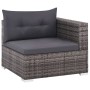 Set de muebles de jardín 3 pzas y cojines ratán sintético gris de vidaXL, Conjuntos de jardín - Ref: Foro24-44427, Precio: 34...