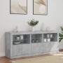 Betongraues Sideboard mit LED-Leuchten 162x37x67 cm von , Sideboards - Ref: Foro24-3208998, Preis: 196,27 €, Rabatt: %