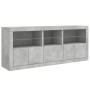 Concrete gray sideboard with LED lights 162x37x67 cm by , Sideboards - Ref: Foro24-3208998, Price: 193,02 €, Discount: %