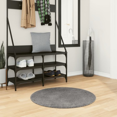 HUARTE anthracite washable soft short pile rug Ø 80 cm by , Rugs - Ref: Foro24-375008, Price: 23,18 €, Discount: %