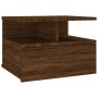 Mesita de noche flotante madera marrón roble 40x31x27 cm de vidaXL, Mesitas de noche - Ref: Foro24-815316, Precio: 38,67 €, D...