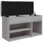 Banco zapatero madera de ingeniería gris Sonoma 82x32x45,5 cm de , Bancos para recibidores y almacenamiento - Ref: Foro24-835...