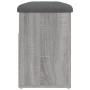 Banco zapatero madera de ingeniería gris Sonoma 82x32x45,5 cm de , Bancos para recibidores y almacenamiento - Ref: Foro24-835...