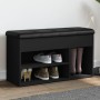 Banco zapatero madera de ingeniería negro 82x32x45,5 cm de , Bancos para recibidores y almacenamiento - Ref: Foro24-835027, P...