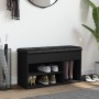 Black engineered wood shoe bench 82x32x45.5 cm by , Benches for halls and storage - Ref: Foro24-835027, Price: 79,30 €, Disco...