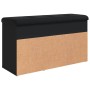 Banco zapatero madera de ingeniería negro 82x32x45,5 cm de , Bancos para recibidores y almacenamiento - Ref: Foro24-835027, P...