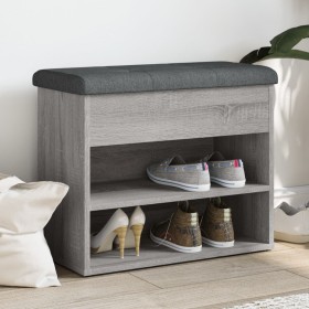 Sonoma gray engineered wood shoe bench 62x32x50 cm by , Benches for halls and storage - Ref: Foro24-835101, Price: 69,72 €, D...