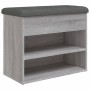 Banco zapatero madera de ingeniería gris Sonoma 62x32x50 cm de , Bancos para recibidores y almacenamiento - Ref: Foro24-83510...