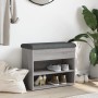 Sonoma gray engineered wood shoe bench 62x32x50 cm by , Benches for halls and storage - Ref: Foro24-835101, Price: 71,51 €, D...