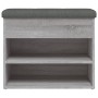 Banco zapatero madera de ingeniería gris Sonoma 62x32x50 cm de , Bancos para recibidores y almacenamiento - Ref: Foro24-83510...