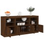 Sideboard with LED lights brown oak 142.5x37x67 cm by , Sideboards - Ref: Foro24-3209071, Price: 156,99 €, Discount: %