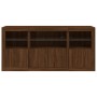 Sideboard with LED lights brown oak 142.5x37x67 cm by , Sideboards - Ref: Foro24-3209071, Price: 156,99 €, Discount: %