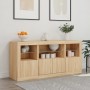 Sideboard with LED lights Sonoma oak 142.5x37x67 cm by , Sideboards - Ref: Foro24-3209067, Price: 167,54 €, Discount: %