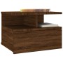 Mesita de noche flotante madera marrón roble 40x31x27 cm de vidaXL, Mesitas de noche - Ref: Foro24-815316, Precio: 38,67 €, D...