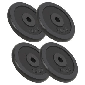 Cast iron weight plates 4 pcs 4x7.5 kg by vidaXL, free weight - Ref: Foro24-91393, Price: 127,99 €, Discount: %