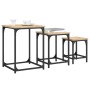 Stackable coffee tables 3 pieces engineered wood Sonoma oak by , Coffee table - Ref: Foro24-838924, Price: 46,49 €, Discount: %