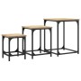 Stackable coffee tables 3 pieces engineered wood Sonoma oak by , Coffee table - Ref: Foro24-838924, Price: 46,49 €, Discount: %