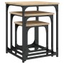 Stackable coffee tables 3 pieces engineered wood Sonoma oak by , Coffee table - Ref: Foro24-838924, Price: 46,49 €, Discount: %