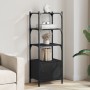 Bookcase with 3 shelves black engineered wood 41x30x109.5 cm by , Bookcases and shelves - Ref: Foro24-838998, Price: 47,83 €,...