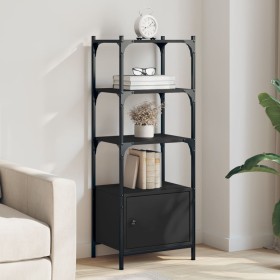 Bookcase with 3 shelves black engineered wood 41x30x109.5 cm by , Bookcases and shelves - Ref: Foro24-838998, Price: 47,86 €,...