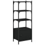 Bookcase with 3 shelves black engineered wood 41x30x109.5 cm by , Bookcases and shelves - Ref: Foro24-838998, Price: 47,83 €,...