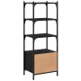 Bookcase with 3 shelves black engineered wood 41x30x109.5 cm by , Bookcases and shelves - Ref: Foro24-838998, Price: 47,83 €,...