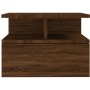 Mesita de noche flotante madera marrón roble 40x31x27 cm de vidaXL, Mesitas de noche - Ref: Foro24-815316, Precio: 38,67 €, D...