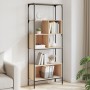 Bookcase with 5 shelves engineered oak wood 76x33x188.5 cm by , Bookcases and shelves - Ref: Foro24-839004, Price: 97,62 €, D...