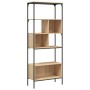 Bookcase with 5 shelves engineered oak wood 76x33x188.5 cm by , Bookcases and shelves - Ref: Foro24-839004, Price: 97,62 €, D...