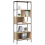 Bookcase with 5 shelves engineered oak wood 76x33x188.5 cm by , Bookcases and shelves - Ref: Foro24-839004, Price: 97,62 €, D...