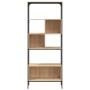 Bookcase with 5 shelves engineered oak wood 76x33x188.5 cm by , Bookcases and shelves - Ref: Foro24-839004, Price: 97,62 €, D...