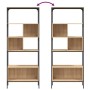 Bookcase with 5 shelves engineered oak wood 76x33x188.5 cm by , Bookcases and shelves - Ref: Foro24-839004, Price: 97,62 €, D...