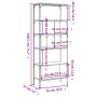 Bookcase with 5 shelves engineered oak wood 76x33x188.5 cm by , Bookcases and shelves - Ref: Foro24-839004, Price: 97,62 €, D...