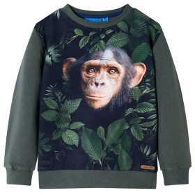 Dark khaki children's sweatshirt 116 by , Kids T-shirts - Ref: Foro24-13051, Price: 11,95 €, Discount: %