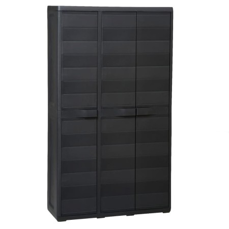 Gartenschrank mit 4 Regalen schwarz von vidaXL, Schließfächer und Lagerschränke - Ref: Foro24-43700, Preis: 228,99 €, Rabatt: %