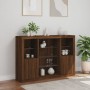 Sideboard with LED light 3 pieces engineered wood oak brown by , Sideboards - Ref: Foro24-3209134, Price: 202,11 €, Discount: %