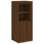 Sideboard with LED light 3 pieces engineered wood oak brown by , Sideboards - Ref: Foro24-3209134, Price: 202,11 €, Discount: %