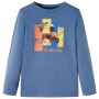 Camiseta infantil de manga larga azul mélange 128 de , Camisetas para niños - Ref: Foro24-12992, Precio: 8,06 €, Descuento: %