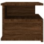 Mesita de noche flotante madera marrón roble 40x31x27 cm de vidaXL, Mesitas de noche - Ref: Foro24-815316, Precio: 38,67 €, D...