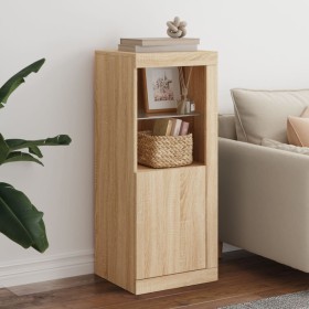 Sideboard with LED lights Sonoma oak 41x37x100 cm by , Sideboards - Ref: Foro24-836646, Price: 71,06 €, Discount: %