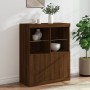 Sideboard with LED lights oak brown 81x37x100 cm by , Sideboards - Ref: Foro24-836678, Price: 115,57 €, Discount: %